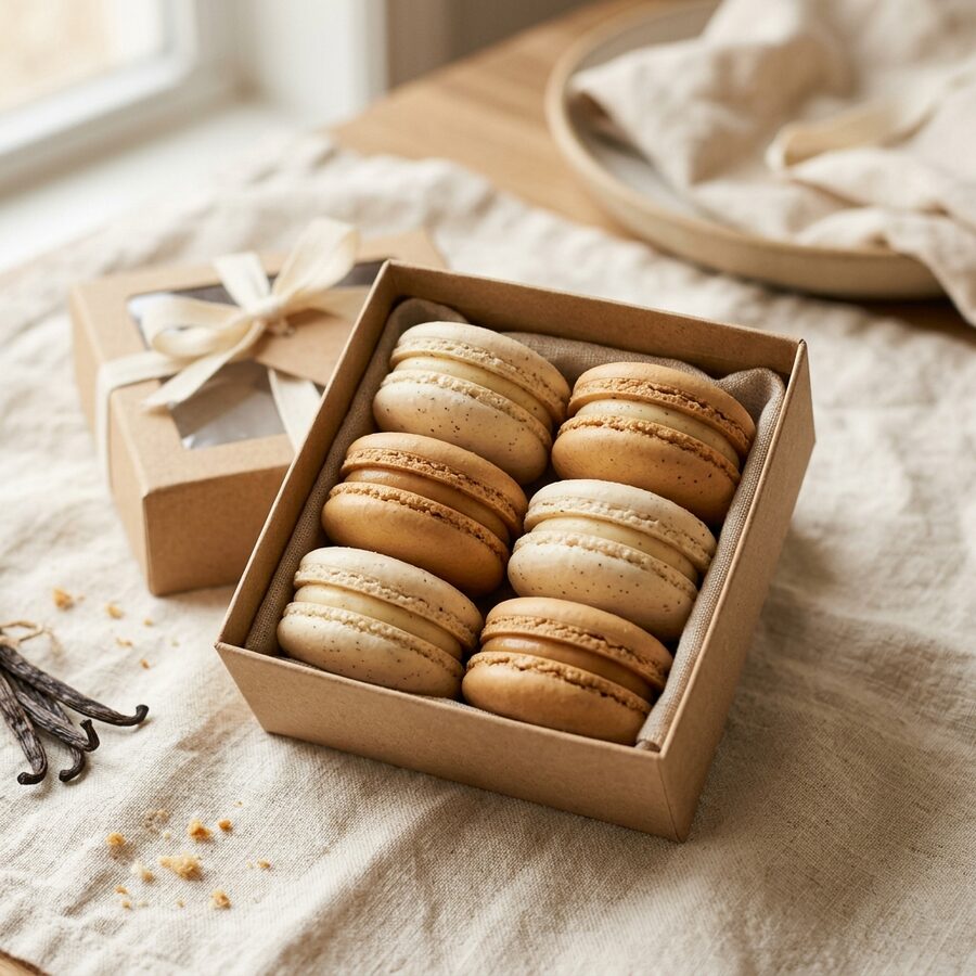 Vanilla Bean Macarons